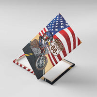 Route 66 United States Canvas Wall Art Historic Highway USA Eagle With Motorcycle - Wonder Print Shop