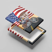 Route 66 United States Canvas Wall Art Historic Highway USA Eagle With Motorcycle - Wonder Print Shop