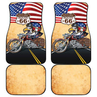 Route 66 United States Car Mats Historic Highway USA Eagle With Motorcycle - Wonder Print Shop