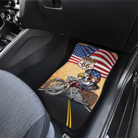 Route 66 United States Car Mats Historic Highway USA Eagle With Motorcycle - Wonder Print Shop