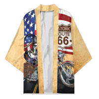 Route 66 United States Kimono Historic Highway USA Eagle With Motorcycle - Wonder Print Shop