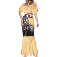 Route 66 United States Mermaid Dress Historic Highway USA Eagle With Motorcycle - Wonder Print Shop