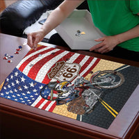 Route 66 United States Puzzle Historic Highway USA Eagle With Motorcycle - Wonder Print Shop