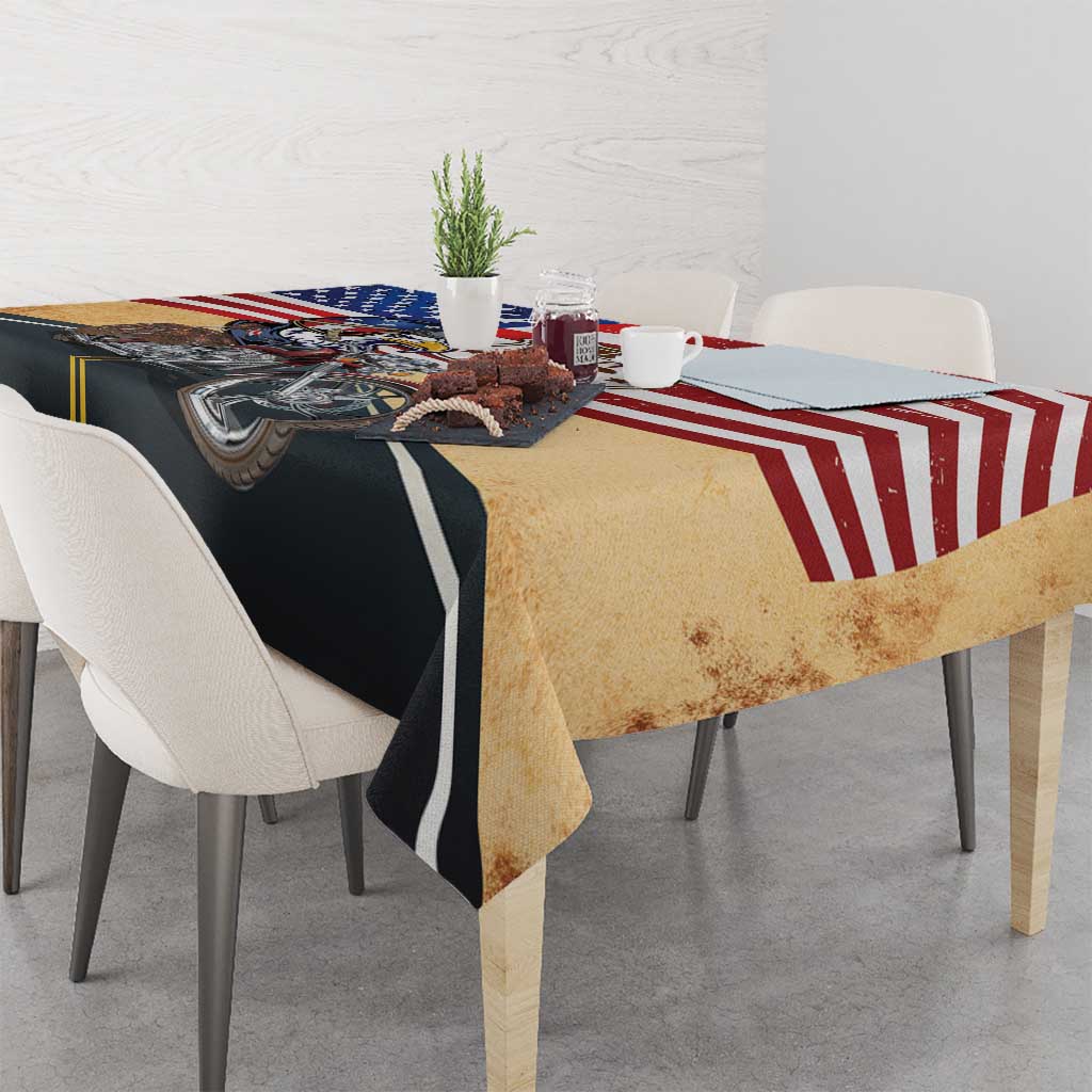 Route 66 United States Tablecloth Historic Highway USA Eagle With Motorcycle - Wonder Print Shop