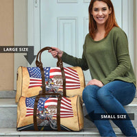 Route 66 United States Travel Bag Historic Highway USA Eagle With Motorcycle - Wonder Print Shop