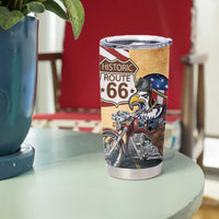 Route 66 United States Tumbler Cup Historic Highway USA Eagle With Motorcycle - Wonder Print Shop