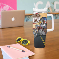 Route 66 United States Tumbler With Handle Historic Highway USA Eagle With Motorcycle - Wonder Print Shop