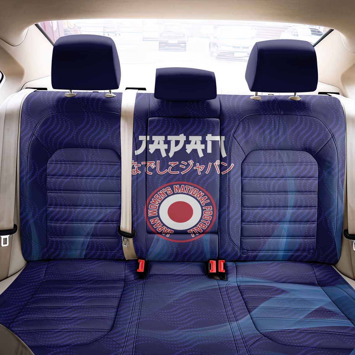 Japan Football Back Car Seat Cover Go Champions Nadeshiko Japanese - Wonder Print Shop