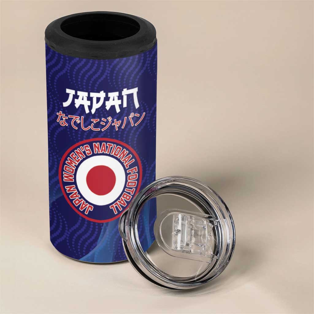 Custom Japan Football 4 in 1 Can Cooler Tumbler Go Champions Nadeshiko Japanese - Wonder Print Shop