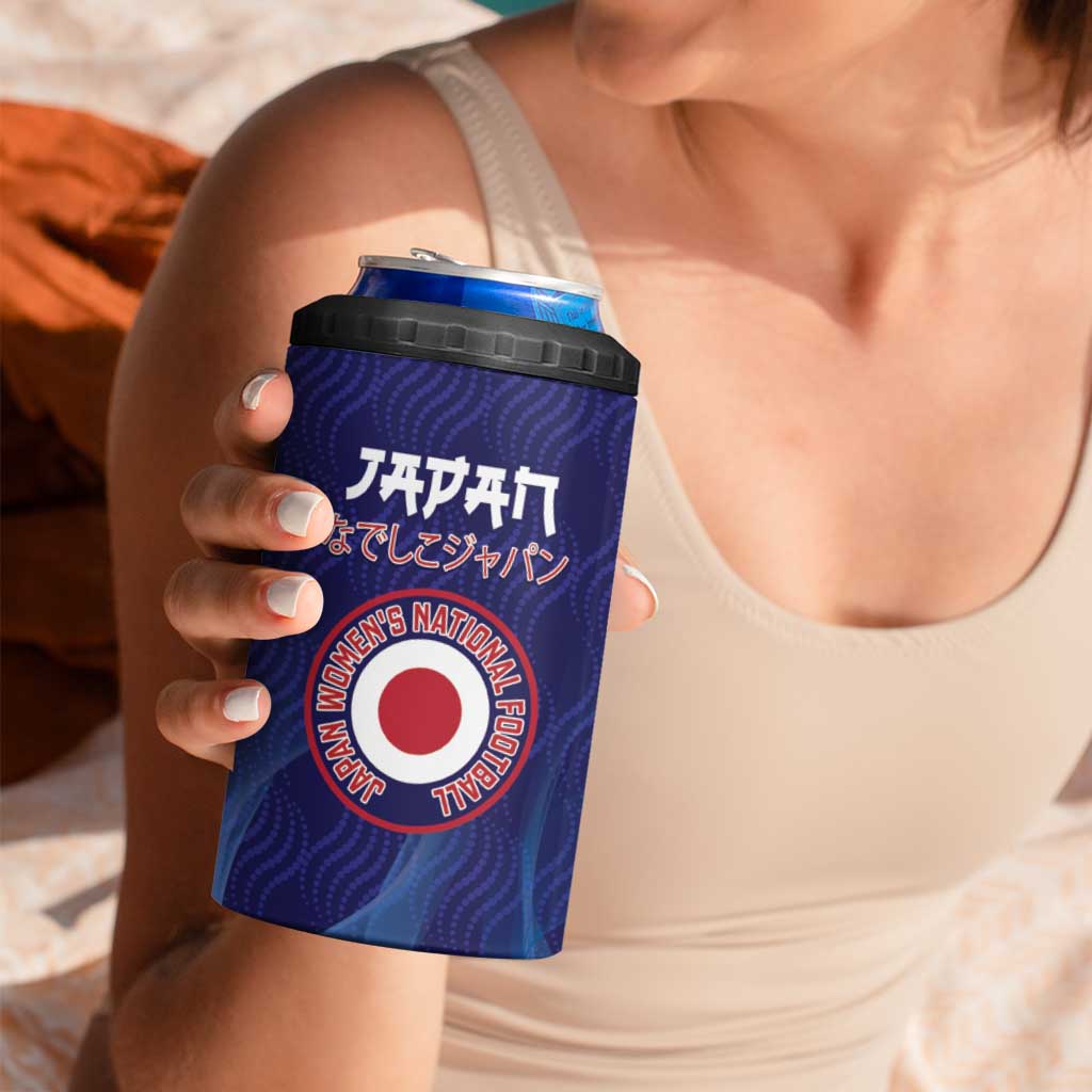 Custom Japan Football 4 in 1 Can Cooler Tumbler Go Champions Nadeshiko Japanese - Wonder Print Shop