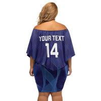 Custom Japan Football Family Matching Off Shoulder Short Dress and Hawaiian Shirt Go Champions Nadeshiko Japanese - Wonder Print Shop