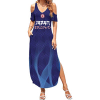 Custom Japan Football Family Matching Summer Maxi Dress and Hawaiian Shirt Go Champions Nadeshiko Japanese - Wonder Print Shop
