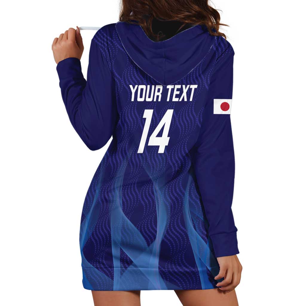 Custom Japan Football Hoodie Dress Go Champions Nadeshiko Japanese - Wonder Print Shop