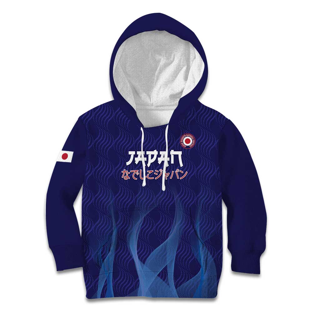 Custom Japan Football Kid Hoodie Go Champions Nadeshiko Japanese - Wonder Print Shop