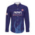 Custom Japan Football Long Sleeve Button Shirt Go Champions Nadeshiko Japanese - Wonder Print Shop