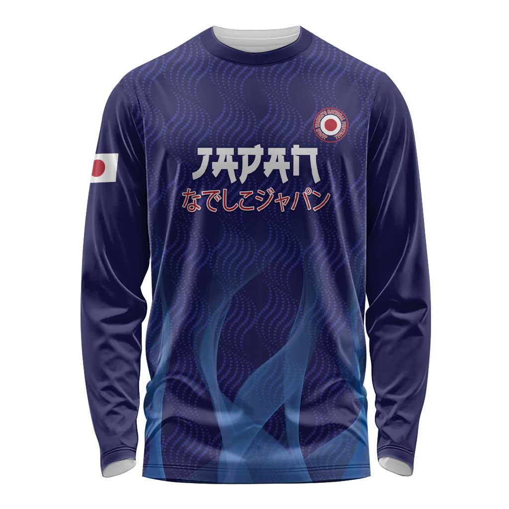 Custom Japan Football Long Sleeve Shirt Go Champions Nadeshiko Japanese - Wonder Print Shop