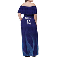 Custom Japan Football Off Shoulder Maxi Dress Go Champions Nadeshiko Japanese - Wonder Print Shop