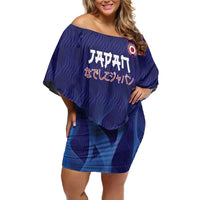 Custom Japan Football Off Shoulder Short Dress Go Champions Nadeshiko Japanese - Wonder Print Shop