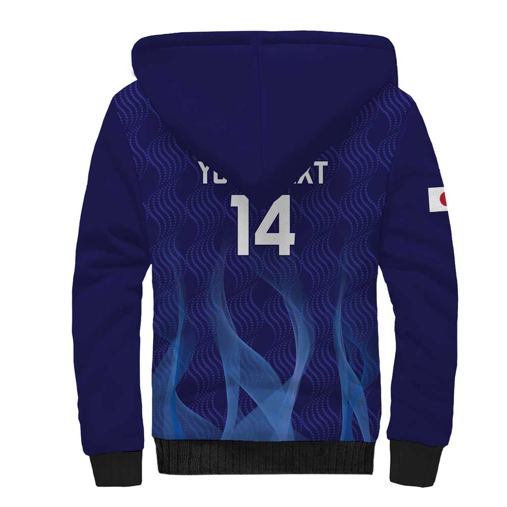 Custom Japan Football Sherpa Hoodie Go Champions Nadeshiko Japanese - Wonder Print Shop