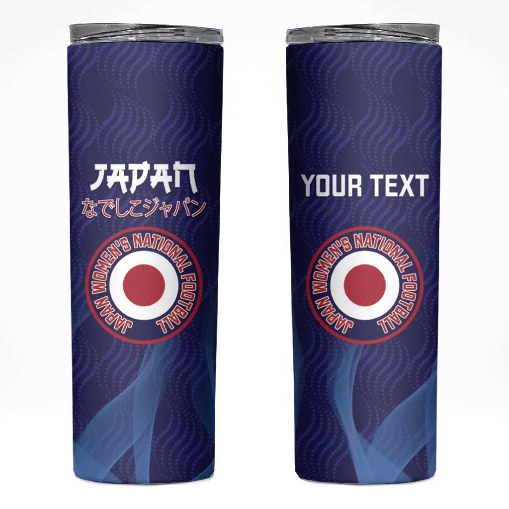 Custom Japan Football Skinny Tumbler Go Champions Nadeshiko Japanese - Wonder Print Shop