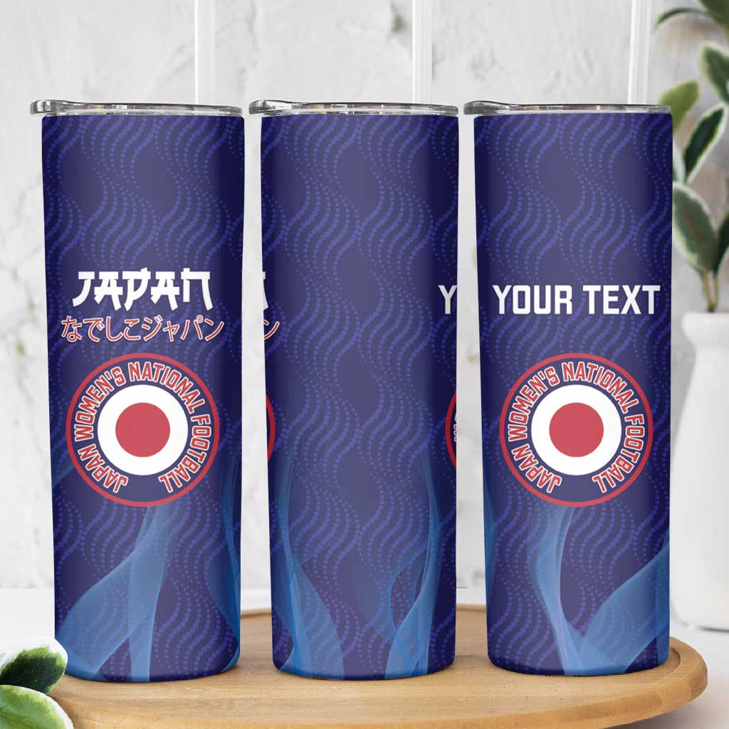 Custom Japan Football Skinny Tumbler Go Champions Nadeshiko Japanese - Wonder Print Shop