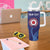 Custom Japan Football Tumbler With Handle Go Champions Nadeshiko Japanese - Wonder Print Shop