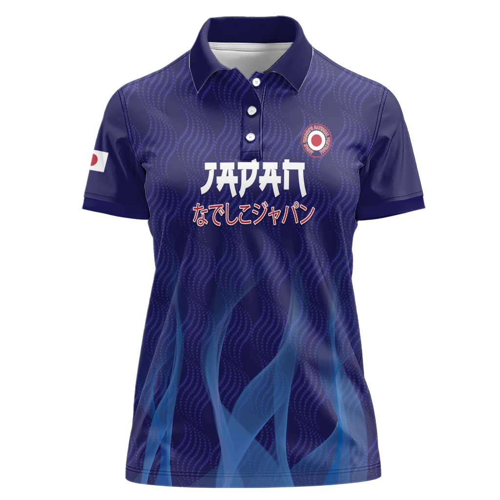 Custom Japan Football Women Polo Shirt Go Champions Nadeshiko Japanese - Wonder Print Shop