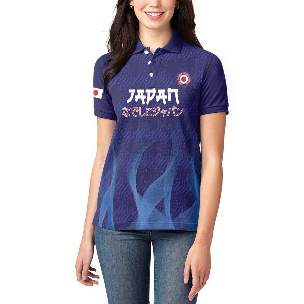 Custom Japan Football Women Polo Shirt Go Champions Nadeshiko Japanese - Wonder Print Shop