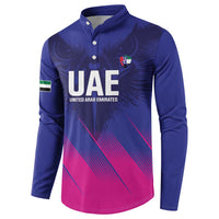 Custom UAE Cricket Button Sweatshirt Go Champions United Arab Emirates Falcon - Wonder Print Shop