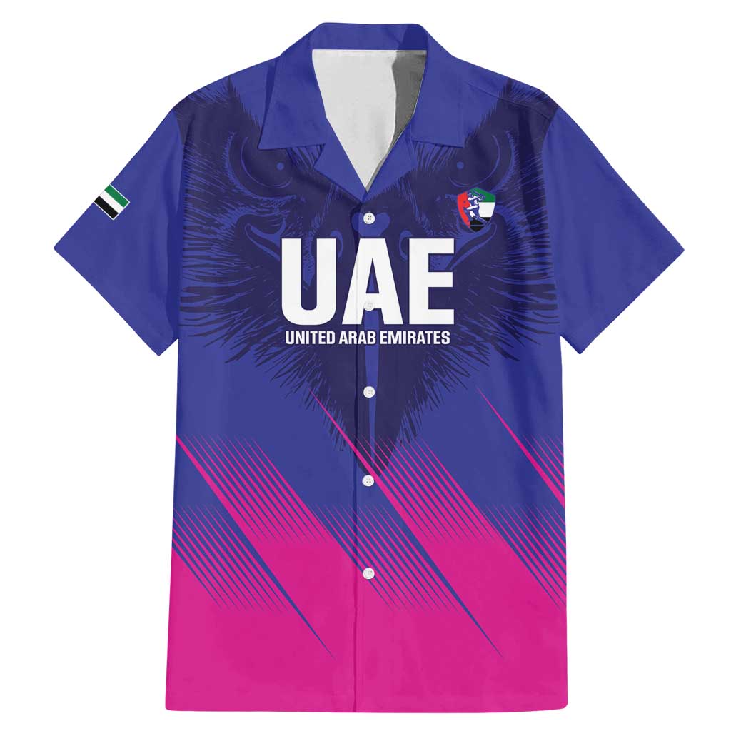 Custom UAE Cricket Family Matching Mermaid Dress and Hawaiian Shirt Go Champions United Arab Emirates Falcon - Wonder Print Shop