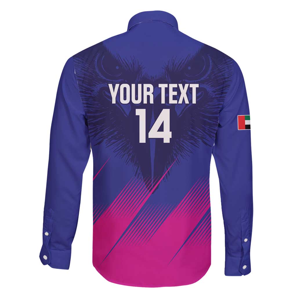 Custom UAE Cricket Family Matching Mermaid Dress and Hawaiian Shirt Go Champions United Arab Emirates Falcon - Wonder Print Shop