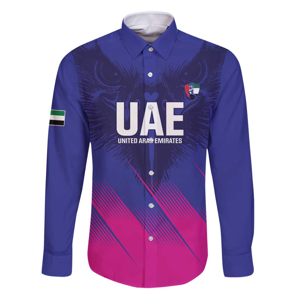 Custom UAE Cricket Family Matching Off Shoulder Short Dress and Hawaiian Shirt Go Champions United Arab Emirates Falcon - Wonder Print Shop