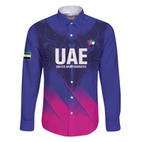 Custom UAE Cricket Family Matching Puletasi and Hawaiian Shirt Go Champions United Arab Emirates Falcon - Wonder Print Shop