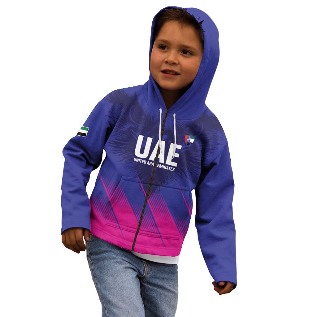 Custom UAE Cricket Kid Hoodie Go Champions United Arab Emirates Falcon - Wonder Print Shop