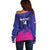 Custom UAE Cricket Off Shoulder Sweater Go Champions United Arab Emirates Falcon - Wonder Print Shop