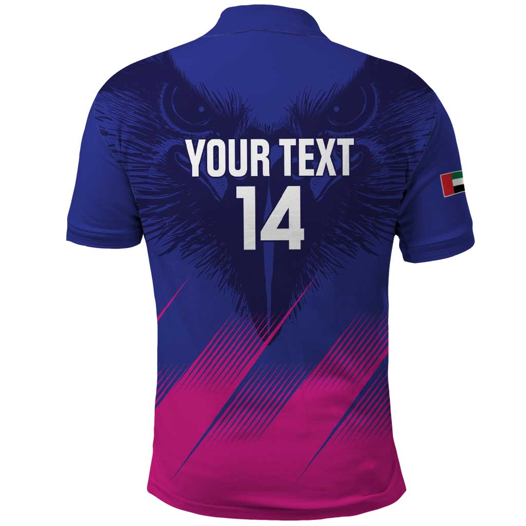 Custom UAE Cricket Polo Shirt Go Champions United Arab Emirates Falcon - Wonder Print Shop