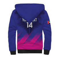 Custom UAE Cricket Sherpa Hoodie Go Champions United Arab Emirates Falcon - Wonder Print Shop
