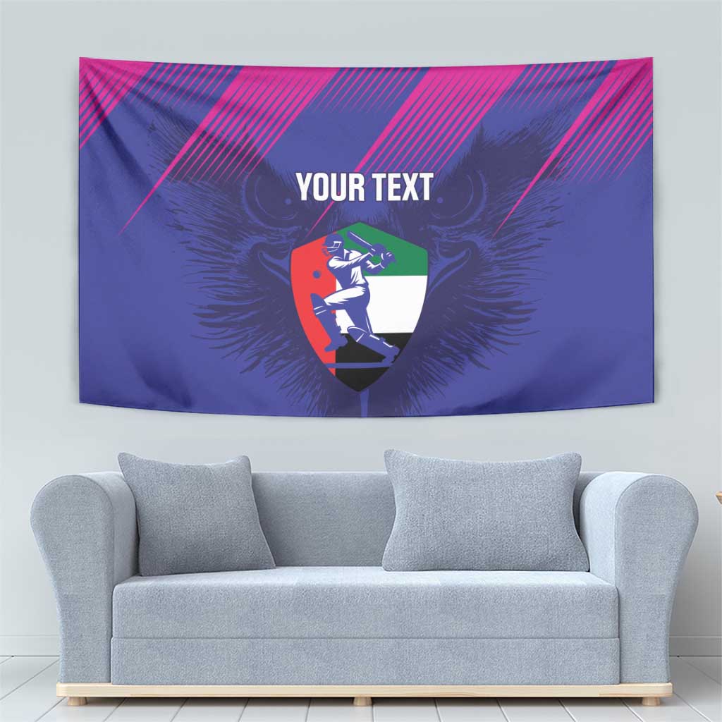 Custom UAE Cricket Tapestry Go Champions United Arab Emirates Falcon - Wonder Print Shop