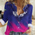 Custom UAE Cricket Women Casual Shirt Go Champions United Arab Emirates Falcon - Wonder Print Shop