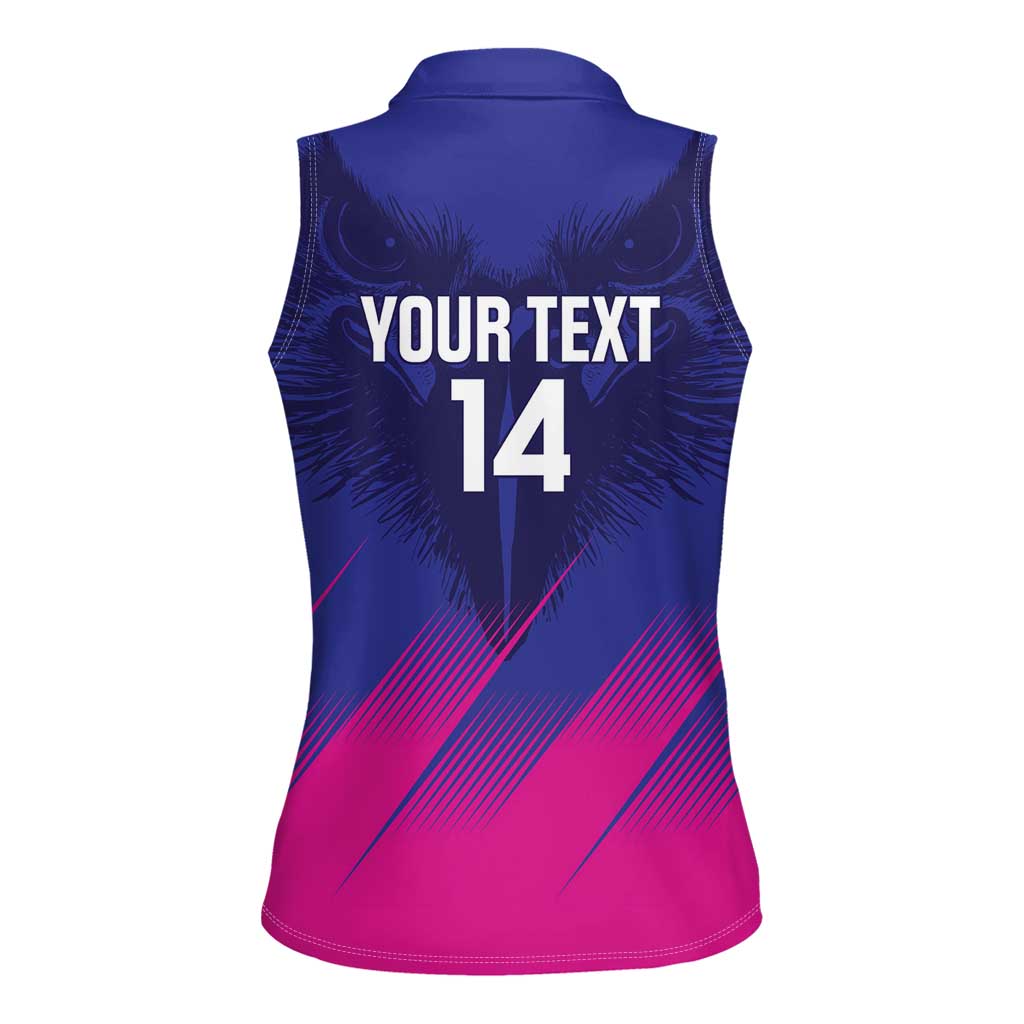 Custom UAE Cricket Women Sleeveless Polo Shirt Go Champions United Arab Emirates Falcon - Wonder Print Shop