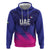 Custom UAE Cricket Zip Hoodie Go Champions United Arab Emirates Falcon - Wonder Print Shop