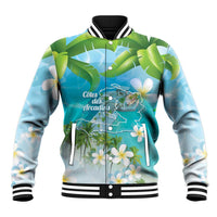 Afro Haiti Cotes des Arcadins Baseball Jacket Ayiti Map With Royal Palm Plumeria - Wonder Print Shop