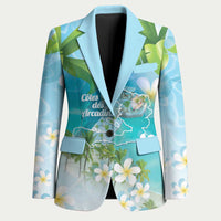 Afro Haiti Cotes des Arcadins Blazer Ayiti Map With Royal Palm Plumeria - Wonder Print Shop