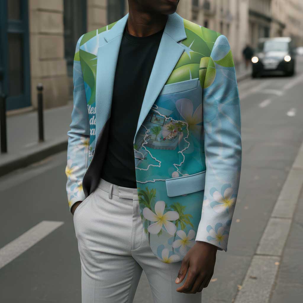 Afro Haiti Cotes des Arcadins Blazer Ayiti Map With Royal Palm Plumeria - Wonder Print Shop