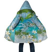 Afro Haiti Cotes des Arcadins Cloak Ayiti Map With Royal Palm Plumeria - Wonder Print Shop