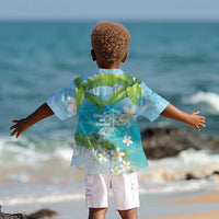 Afro Haiti Cotes des Arcadins Kid Hawaiian Shirt Ayiti Map With Royal Palm Plumeria LT14
