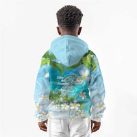 Afro Haiti Cotes des Arcadins Kid Hoodie Ayiti Map With Royal Palm Plumeria - Wonder Print Shop