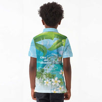 Afro Haiti Cotes des Arcadins Kid Polo Shirt Ayiti Map With Royal Palm Plumeria LT14