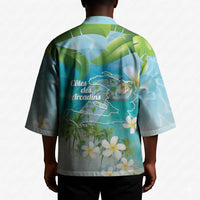 Afro Haiti Cotes des Arcadins Kimono Ayiti Map With Royal Palm Plumeria - Wonder Print Shop