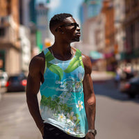 Afro Haiti Cotes des Arcadins Men Tank Top Ayiti Map With Royal Palm Plumeria - Wonder Print Shop